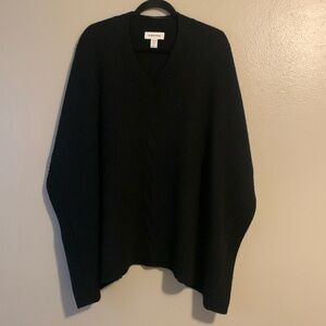 NORDSTROM Women’s V-Neck Wool & Cashmere Poncho OS